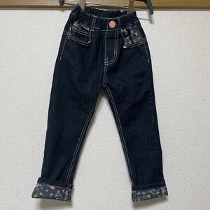 デニムパンツ 110cm キッズ 女の子 子供 花柄 ボトムス ジーンズ 送料185円〜