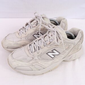 452 ニューバランス 28.0cm/New Balance グレー グレージュ 白 中古 古着 スニーカー レディース yy9540