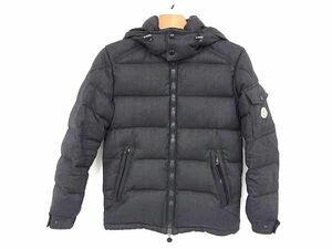 1円 ■美品■ MONCLER モンクレール コミックラベル ウール100％ ダウンジャケット 表記サイズ00 レディース ダークグレー系 BF7678