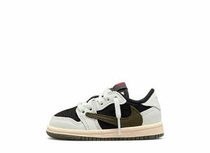 Travis Scott Nike TD Air Jordan 1 Low OG "Medium Olive" 12cm DZ5908-106