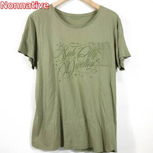 【難あり】ノンネイティブ　ポケットＴシャツ　Nonnative　サイズ３（Ｌ相当）　カーキ