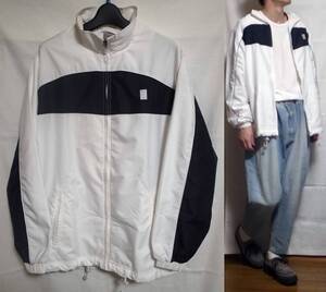 90s NIKE vintage nylon jacket white black ナイキ 90年代ヴィンテージ ナイロンジャケット M 白 黒