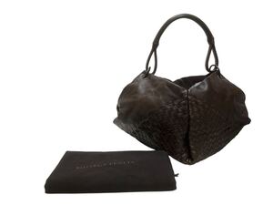 鑑定済み BOTTEGA VENETA ボッテガ ヴェネタ イントレチャート ショルダーバッグ 131597 V0016 2072 茶系色