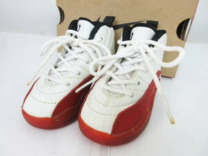 G1073【キッズ 靴】NIKE BABY JORDAN 12★850000 161 00★ナイキ ベビージョーダン★ハイカット スニーカー★12cm★レッド×ホワイト★中古