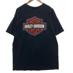 古着 00年代 ハーレーダビッドソン Harley-Davidson モーターサイクル バイクTシャツ USA製 メンズXL /eaa390384