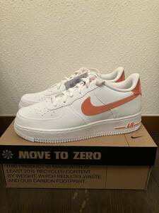 NIKE ナイキ　エアフォース1 GS25cm ホワイト　オレンジ　AIRFORCE1 LOW