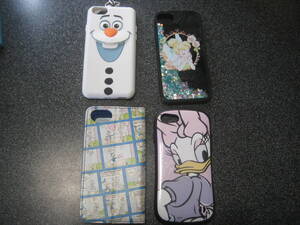 ♪　Disney　iPhone 7/8用ケース　4個セット　USED!! ♪