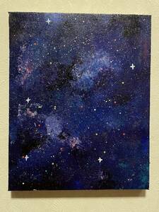 ★真作★絵画　原画　アート　現代アート　キャンバス　抽象画　宇宙　夜空　星空　風景画　