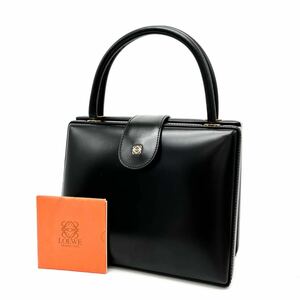 1円 外観美品 LOEWE ロエベ アナグラム ボックス カーフ ハンド バッグ dD06131N