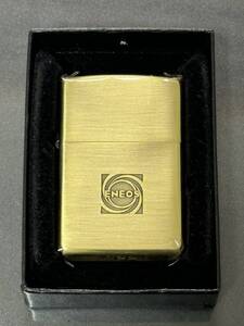 zippo ENEOS GOLD エネオス ゴールド 年代物 2001年製 前面刻印 企業者 デットストック ケース 保証書付き