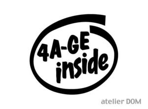 INSIDE ステッカー 4A-GE インサイド 4AG レビン トレノ AE86 MR2 AW11