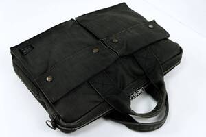 【厳選】￥29,700 SMOKY 2WAY BRIEFCASE ブリーフケース 人気ブラック 高密度コーデュラダック ビジネスバッグ 書類鞄 スモーキー ポーター