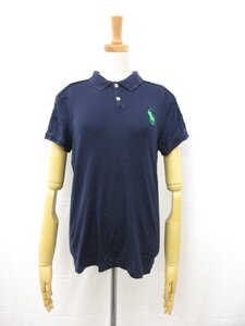 【Ralph Lauren Golf ラルフローレンゴルフ】綿100% ポニー刺繍 半袖 ポロシャツ (レディース) sizeM ネイビー 0490218SPO □33LT5018□