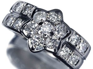 ML14133T【1円～】新品仕上【RK宝石】《Diamond》ジュエリーマキ 極上ダイヤモンド 総計1.07ct!! Pt850 高級リング ダイヤ