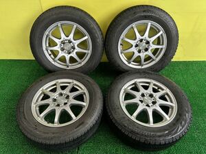 195/65R15 2018年スダットレス ブリヂストンブリザックVRX2 タイヤアルミセット　5穴　PCD100 ET+45 15×6J ハブ73mm