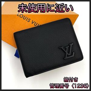 LOUIS VUITTON ルイヴィトン 折財布 アエログラム ポルトフォイユ ミュルティプル 正規品 鑑定済み 本物 美品 ウォレット メンズ 1236