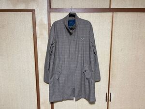 フレッドペリー　FREDPERRY　グレンチェック　コート　L　ビジネスコート　中綿