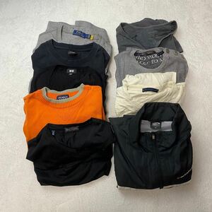 1円【9品まとめ】パーリーゲイツ HUGO BOSS ヒューゴボス ポロラルフローレン ニット トップス Tシャツ 長袖 ロンT 衣類 現行　ジャンク