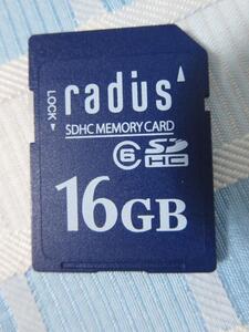 radius SDHCメモリカード 16GB Class6