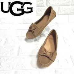 【美品】UGG モカシン リボン フラットシューズ ローファー