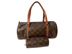 LOUIS VUITTON ルイヴィトン モノグラム パピヨン30 筒型 ハンドバッグ ミニボストン M51365 ポーチつき バッグ　親子