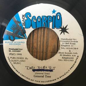 ★送料込み！1988！80年代を代表するDJ！Big Bad DJ killa！【General Tree* (General Trees) - Dibi Dibi DJ】7inch Black Scorpio JA