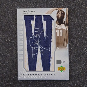 ◆【Auto】Dee Brown 2006-07 UD Chronology Letterman Patch Rookies card No.108 99枚限定 ◇検索：ディー・ブラウン 直筆サイン