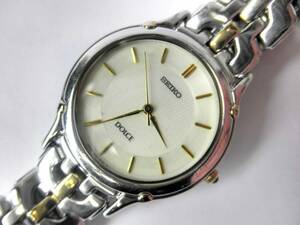 SEIKO【Dolce/ドルチェ】8J41-6080/クォーツ式/カボションリュウズ/コンビ/純正専用ブレスレット/中三針/日本製