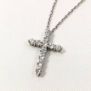 TIFFANY&Co. ティファニー クロス ペンダント　スモール ネックレス ダイヤモンド プラチナ/PT950 【送料無料】