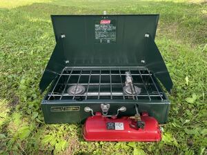 動作確認済♪美品♪オールシーズン対応 コールマン ツーバーナー 413H Coleman The POWERHOUSE パワーハウス コンロ キャンプ BBQ