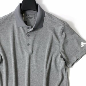 新品 春夏 adidas GOLF アディダス ゴルフ 半袖 ポロシャツ メンズ XL 杢グレー 襟切替 シャツ ウェア スポーツ サマー ◆CG2363C