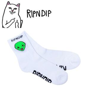 【 RIPNDIP 】We Out Here Mid Socks ソックス 靴下 リップンディップ WHITE