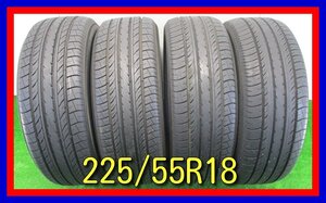 ■中古タイヤ■　225/55R18 98V YOKOHAMA dB decibel E70 アウトランダー デリカD:5 フォレスター等 夏タイヤ 激安 送料無料 B809