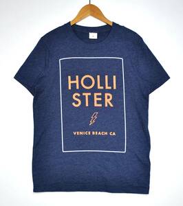 即決【HOLLISTER】ホリスター Tシャツ VENICE BEACH 紺 M 古着良品