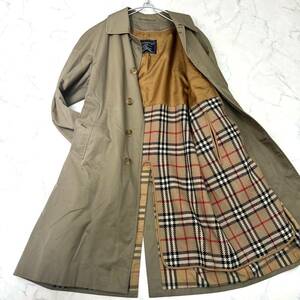 【L相当】バーバリー トレンチコート カーキベージュ ステンカラー ノバチェック ライナー 2way ロングコートBURBERRY