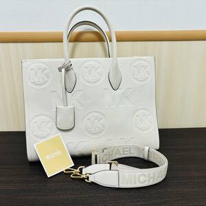 MK MICHAEL KORS マイケルコース MIRELLA EW トート バッグ ミディアム ライトクリーム F ショルダー 美品 1円 おしゃれ トートバッグ 7807