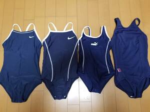 スポーツ紺系スイミング水着４枚セット　中古