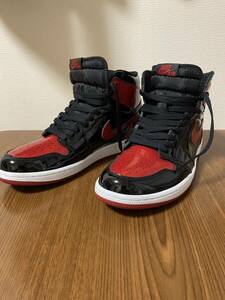 NIKE AIR JORDAN 1 HIGH OG Patent Bred 555088-063 ナイキ エアジョーダン ハイ パテント ブレッド US 10.5 28.5センチ 美品