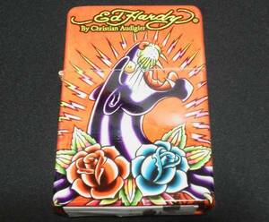 エド ハーディー ビック卓上ライター　特大オイルライター　ジャンボ ZIPPO　未使用　