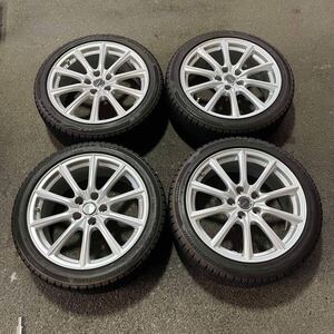 【5513】245/40R18 4本セット冬タイヤBRIDGESTONE BLIZZAK VRX2バリ山【2018年】アルミンホイール 18X8J PCD114.3/5H