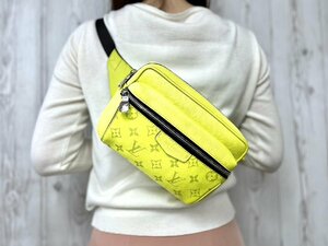 極美品 新品同様 LOUIS VUITTON ルイヴィトン タイガラマ バムバッグ アウトドア ジョーヌ ボディバッグ バッグ M30251 黄色 メンズ 77552Y