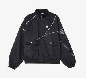 adidas originals アディダス オリジナルス STRIKING CUT LINES TRACK JACKETブラック 黒 ジップジャケット Lサイズ