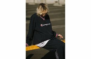 XLARGE x Champion 別注 ACTION PANTS イージーナイロンパンツ エクストララージ チャンピオン サイズL BLACK