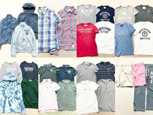 ★Abercrombie&Fitch アバクロ メンズ 28点 まとめ Tシャツ ポロシャツ ネルシャツ トップス 等 アメカジ 古着 サイズMIX 卸 現状品 10kg★