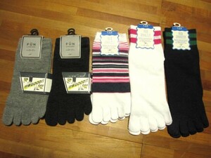 *送料無料*新品*25-27㎝*5本指ソックス５足*福助FUN*大人の「スマカジ」ソックス２足＋OB SOCKS３足*FUKUSKE*