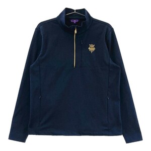 BEAMS GOLF ビームスゴルフ ハーフジップ 裏起毛 長袖ブルゾン ネイビー系 M [240101127483] ゴルフウェア メンズ