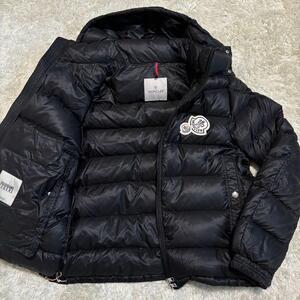 極美品/希少XLサイズ◆MONCLER モンクレール【BRAMANT ブラマント ダブルロゴ 現行モデル 肉厚 極暖】ダウンジャケット メンズ 3 ブラック