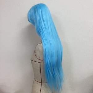 【C10954】フルウィッグ ウィッグ ライトブルー カラーウィッグ コスプレ 衣装 ロング ストレート ミディアム wig カラー