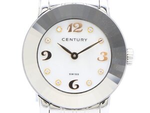 【 センチュリー CENTURY 】腕時計 エレガンス 8Pダイヤ 23mm SS ホワイトシェル クォーツ レディース □新着 05939-0