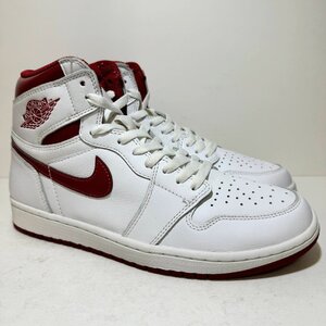 27.5cm AIR JORDAN 1 RETRO HIGH OG METALLIC RED 555088-103 エア ジョーダン 1 レトロ ハイ OG メタリックレッド スニーカー NQ 420394